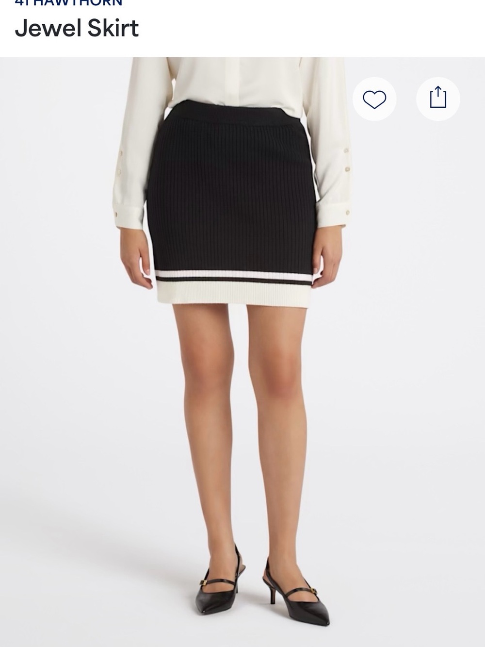 41 Hawthorn Black and White Jewel Skirt